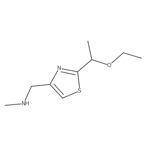 {[2-(1-Ethoxyethyl)-1,3-thiazol-4-yl]methyl}(methyl)amine结构式