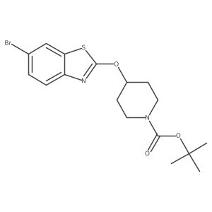 4-(6-Bromo-benzothiazol-2-yloxy)-piperidine-1-carboxylic acid tert-butyl ester Structure