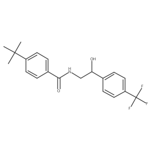 4-(tert-butyl)-N-(2-hydroxy-2-(4-(trifluoromethyl)phenyl)ethyl)benzamide结构式