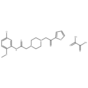 N-(5-chloro-2-methoxyphenyl)-2-(4-(2-(furan-2-yl)-2-oxoethyl)piperazin-1-yl)acetamide oxalate结构式