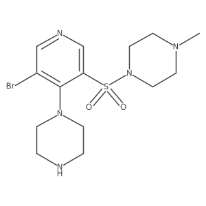 1-((5-Bromo-4-(piperazin-1-yl)pyridin-3-yl)sulfonyl)-4-methylpiperazine Structure