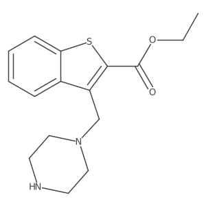 Ethyl3-(piperazin-1-ylmethyl)-1-benzothiophene-2-carboxylate结构式