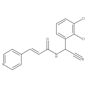 (E)-N-[cyano-(2,3-dichlorophenyl)methyl]-3-pyridin-4-ylprop-2-enamide Structure