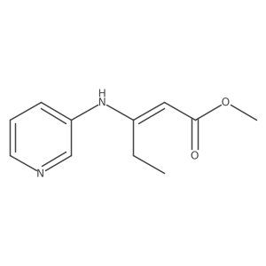 methyl-(Z)-3-(3-pyridylamino)-2-pentenoate结构式