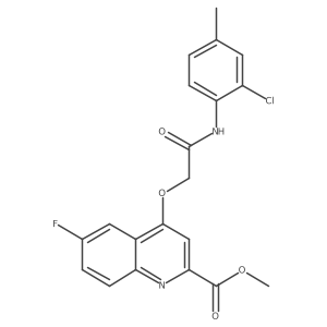 Methyl 4-{[(2-chloro-4-methylphenyl)carbamoyl]methoxy}-6-fluoroquinoline-2-carboxylate Structure