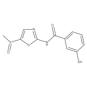 3-hydroxy-N-[5-(methylsulfinyl)-1,3-thiazol-2-yl]benzamide Structure