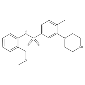 Benzenesulfonamide, N-[2-(methoxymethyl)phenyl]-4-methyl-3-(1-piperazinyl)-结构式