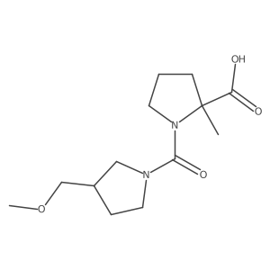 Proline, 1-[[3-(methoxymethyl)-1-pyrrolidinyl]carbonyl]-2-methyl- Structure