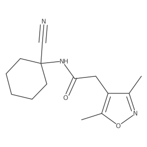 n-(1-Cyanocyclohexyl)-2-(dimethyl-1,2-oxazol-4-yl)acetamide Structure