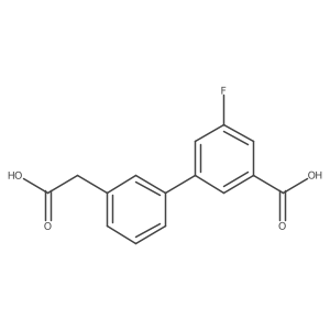 3-[3-(Carboxymethyl)phenyl]-5-fluorobenzoic acid Structure