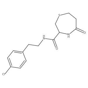 N-(4-chlorophenethyl)-5-oxo-1,4-thiazepane-3-carboxamide结构式