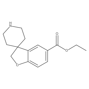 Spiro[benzo[b]furan-3(2h),4'-piperidine]-5-carboxylic acid ethyl ester结构式