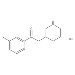 4-Methyl-2-((piperidin-3-ylmethyl)sulfinyl)pyridine hydrochloride结构式