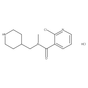 2-chloro-N-methyl-N-(piperidin-4-ylmethyl)nicotinamide hydrochloride Structure