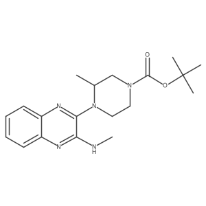 tert-Butyl 3-methyl-4-(3-(methylamino)quinoxalin-2-yl)piperazine-1-carboxylate结构式