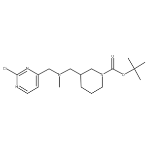 tert-Butyl 3-((((2-chloropyrimidin-4-yl)methyl)(methyl)amino)methyl)piperidine-1-carboxylate结构式