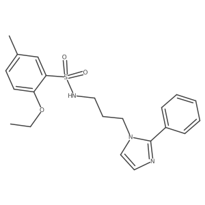 2-ethoxy-5-methyl-N-(3-(2-phenyl-1H-imidazol-1-yl)propyl)benzenesulfonamide结构式