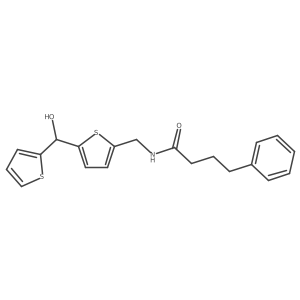 N-((5-(hydroxy(thiophen-2-yl)methyl)thiophen-2-yl)methyl)-4-phenylbutanamide结构式