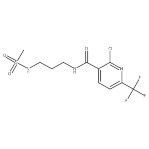 2-chloro-N-(3-methanesulfonamidopropyl)-6-(trifluoromethyl)pyridine-3-carboxamide结构式