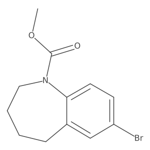 Methyl 7-Bromo-2,3,4,5-tetrahydro-1H-benzo[b]azepine-1-carboxylate结构式