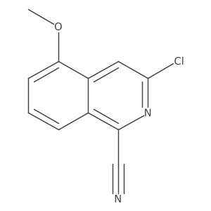 3-chloro-5-methoxy-1-Isoquinolinecarbonitrile结构式
