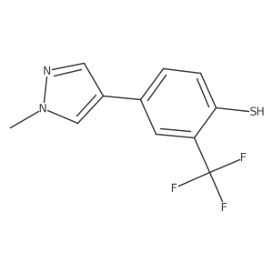 4-(1-methyl-1H-pyrazol-4-yl)-2-trifluoromethyl-benzenethiol Structure