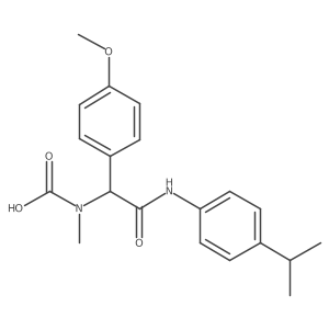 [1-(4-Methoxyphenyl)-2-oxo-2-(4-propan-2-ylanilino)ethyl]-methylcarbamic acid结构式
