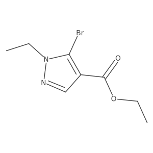 Ethyl 5-bromo-1-ethyl-1H-pyrazole-4-carboxylate结构式