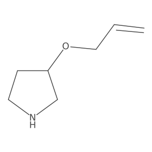 (3R)-3-(prop-2-en-1-yloxy)pyrrolidine结构式