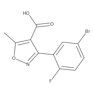 3-(5-Bromo-2-fluorophenyl)-5-methylisoxazole-4-carboxylic acid Structure