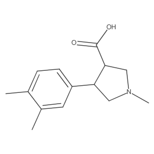 4-(3,4-Dimethylphenyl)-1-methylpyrrolidine-3-carboxylic acid结构式