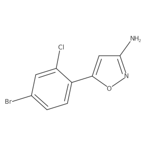 5-(4-Bromo-2-chlorophenyl)-1,2-oxazol-3-amine结构式