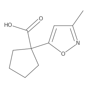 1-(3-Methyl-1,2-oxazol-5-yl)cyclopentane-1-carboxylic acid Structure