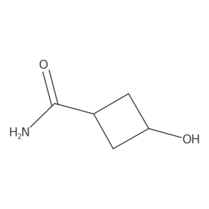 3-Hydroxycyclobutane-1-carboxamide结构式