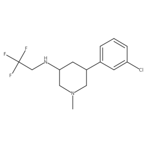 3-Piperidinamine, 5-(3-chlorophenyl)-1-methyl-N-(2,2,2-trifluoroethyl)-结构式