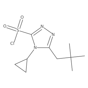 4-cyclopropyl-5-(2,2-dimethylpropyl)-4H-1,2,4-triazole-3-sulfonyl chloride Structure