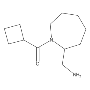 (1-Cyclobutanecarbonylazepan-2-yl)methanamine结构式