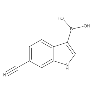 (6-Cyano-1H-indol-3-yl)boronicacid结构式