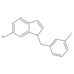 6-bromo-1-(3-fluorobenzyl)-1H-pyrrolo[3,2-b]pyridine Structure