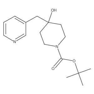 Tert-butyl 4-hydroxy-4-[(pyridin-3-yl)methyl]piperidine-1-carboxylate结构式