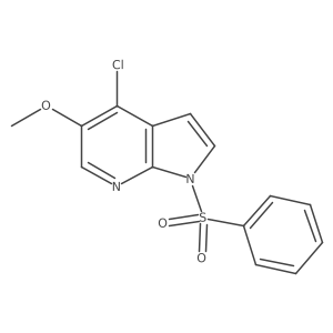 4-chloro-5-methoxy-1-(phenylsulfonyl)-1H-pyrrolo[2,3-b]pyridine Structure
