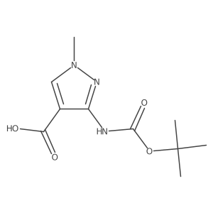 3-((tert-Butoxycarbonyl)amino)-1-methyl-1H-pyrazole-4-carboxylic acid Structure