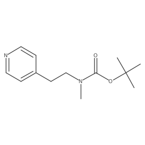 N-(tert-butoxycarbonyl)-N-methyl-2-(4-pyridyl)ethanamine结构式