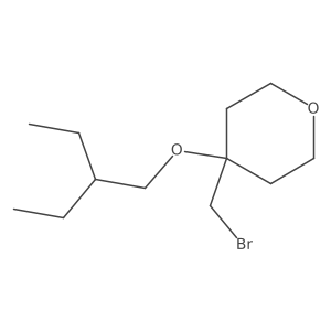 4-(Bromomethyl)-4-(2-ethylbutoxy)oxane Structure