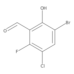 3-Bromo-5-chloro-6-fluoro-2-hydroxybenzaldehyde Structure