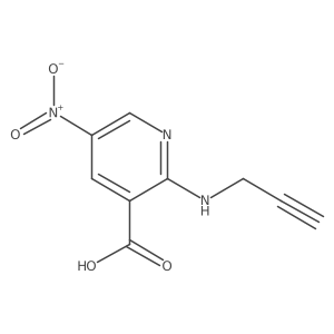 5-Nitro-2-[(prop-2-yn-1-yl)amino]pyridine-3-carboxylic acid结构式