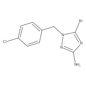 5-bromo-1-[(4-chlorophenyl)methyl]-1H-1,2,4-triazol-3-amine Structure