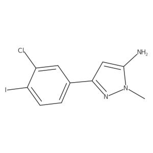 3-(3-chloro-4-iodophenyl)-1-methyl-1H-pyrazol-5-amine结构式
