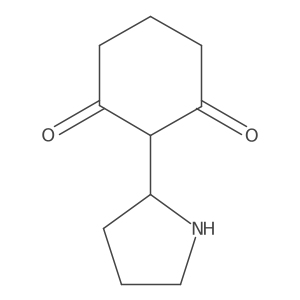 2-(Pyrrolidin-2-yl)cyclohexane-1,3-dione结构式