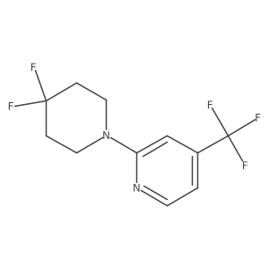 2-(4,4-Difluoropiperidin-1-yl)-4-(trifluoromethyl)pyridine结构式